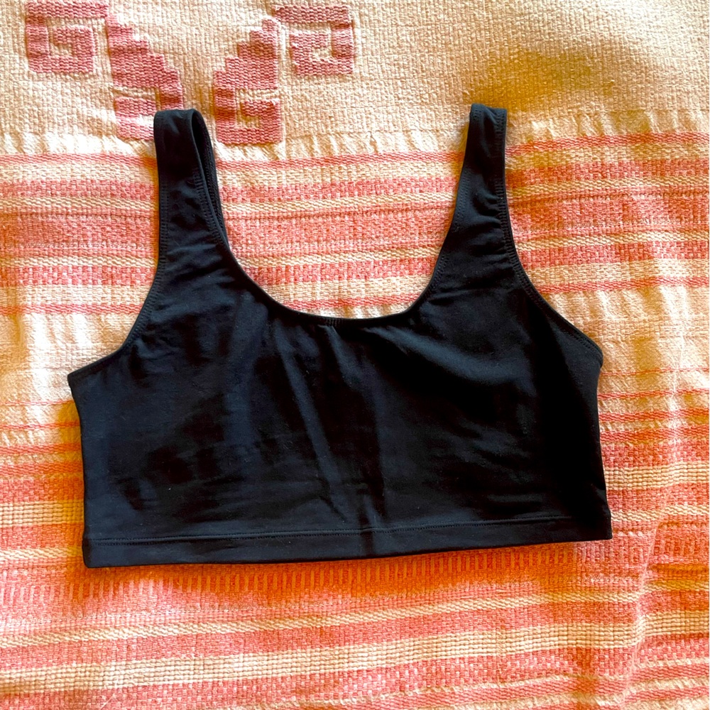 Black Stretch Crop Top